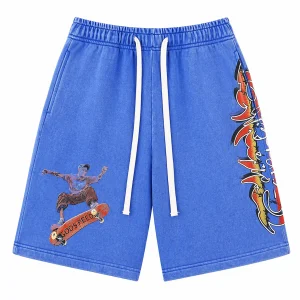 Godspeed Skater Graphic Shorts Blue