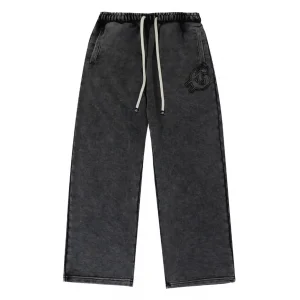 Godspeed Washed Studded Logo Sweatpants Black